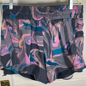 💜 Avia Lined Running Shorts Multicolor with zipper pocket